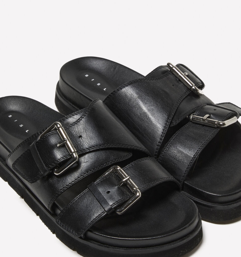 Chaussons en cuir noir - chaussures pour homme - Noir | Sisley image number 4
